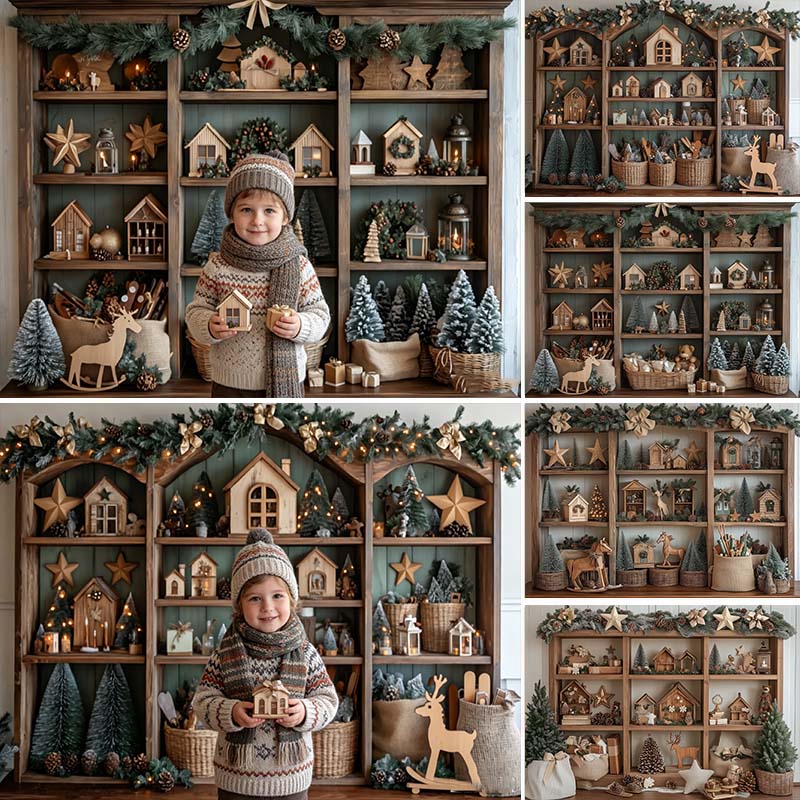 Home Fragrance Gingerbread - LS Green Christmas Kitchen Background Photography