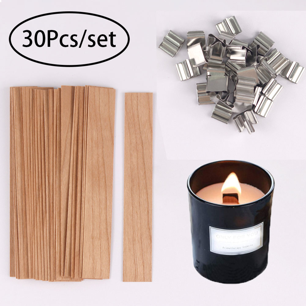 Wooden Wick Candle - 30pcs Wooden Candle Wicks Candle Making