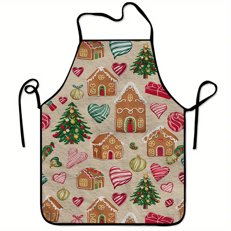 Home Fragrance Gingerbread - 1pc Large Christmas Gingerbread House Apron