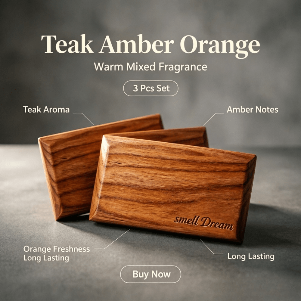 Home Fragrance Premium - Car Air Freshener Teak Amber Orange