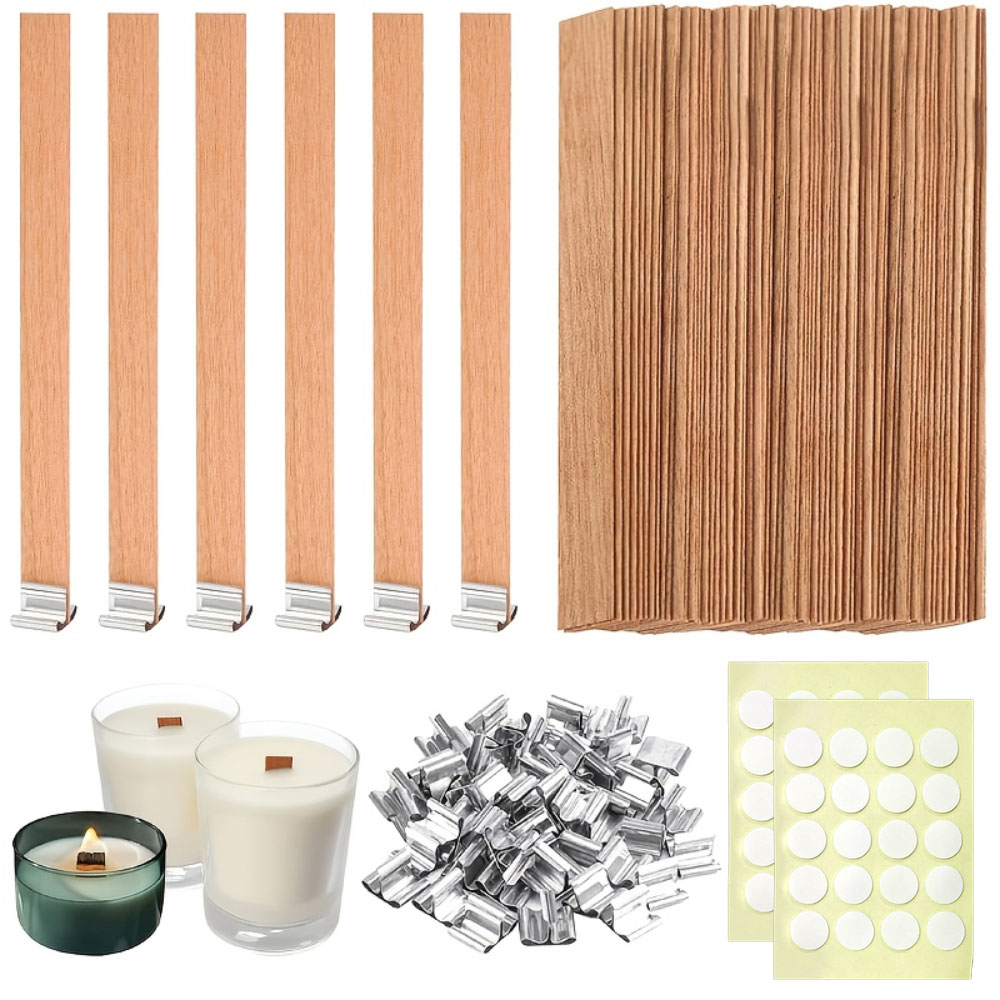 100Pcs Wooden Wicks with Base  - Wooden Wick Candle review and price