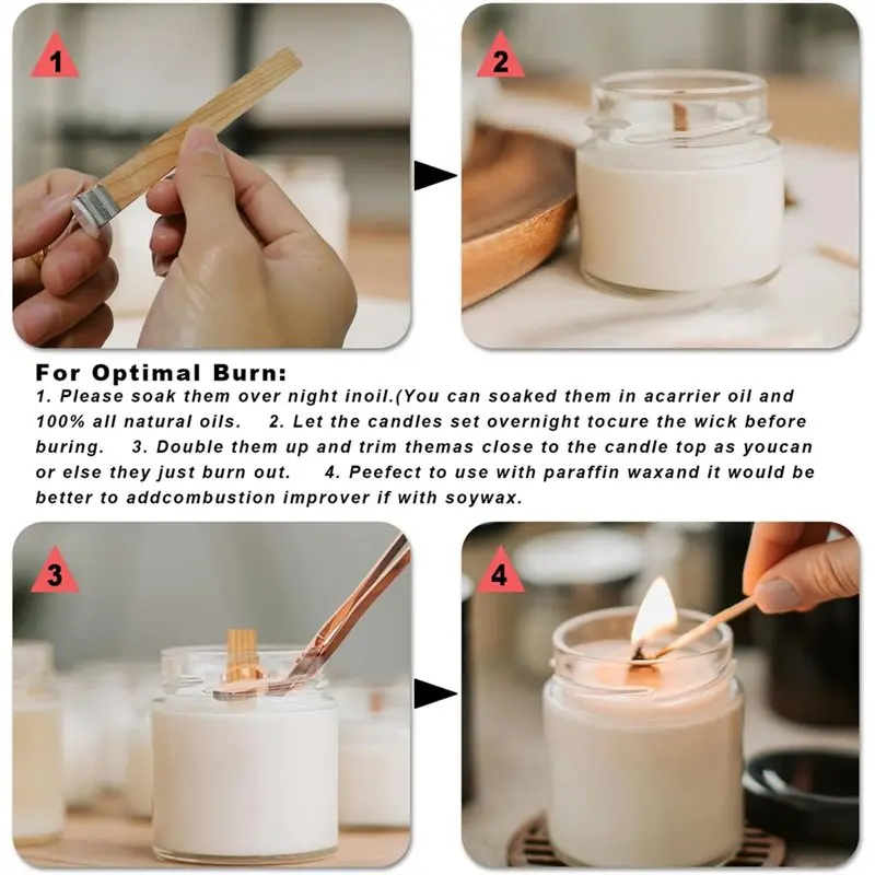 100Pcs Premium Wooden Candle W - Wooden Wick Candle review and price