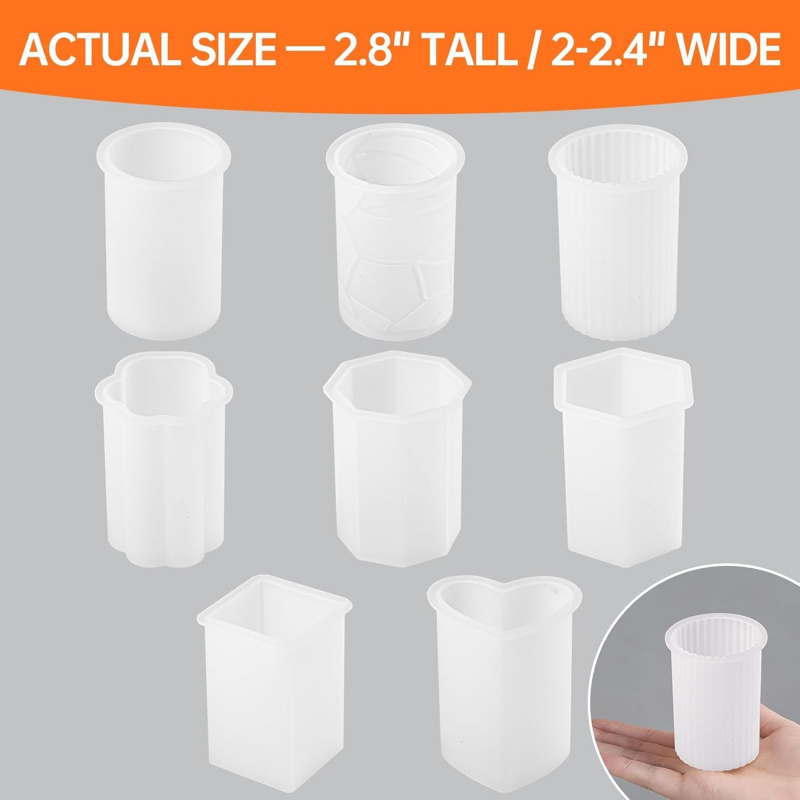 8 Silicone Candle Mold Set，Inc - Wooden Wick Candle review and price