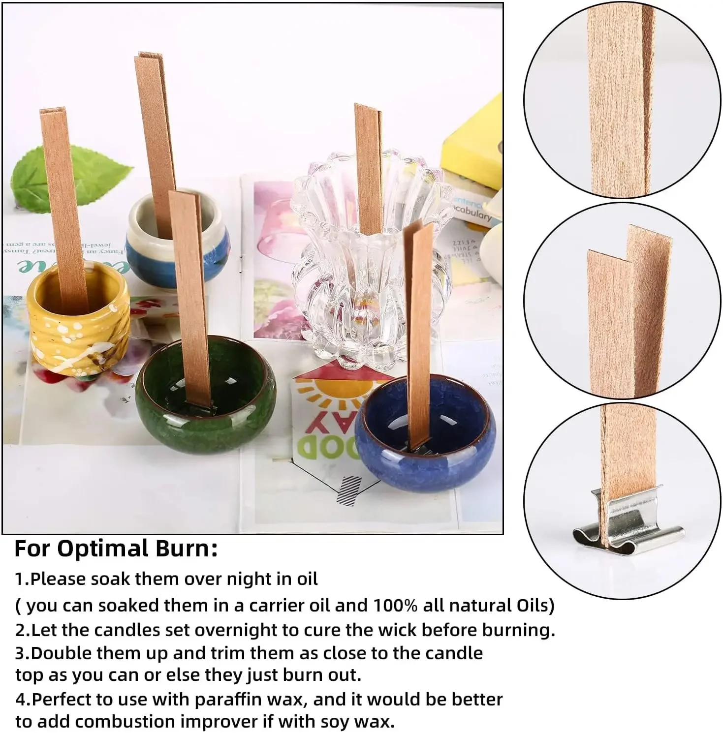 Handmade Soy Wax Candle Wooden - Wooden Wick Candle review and price