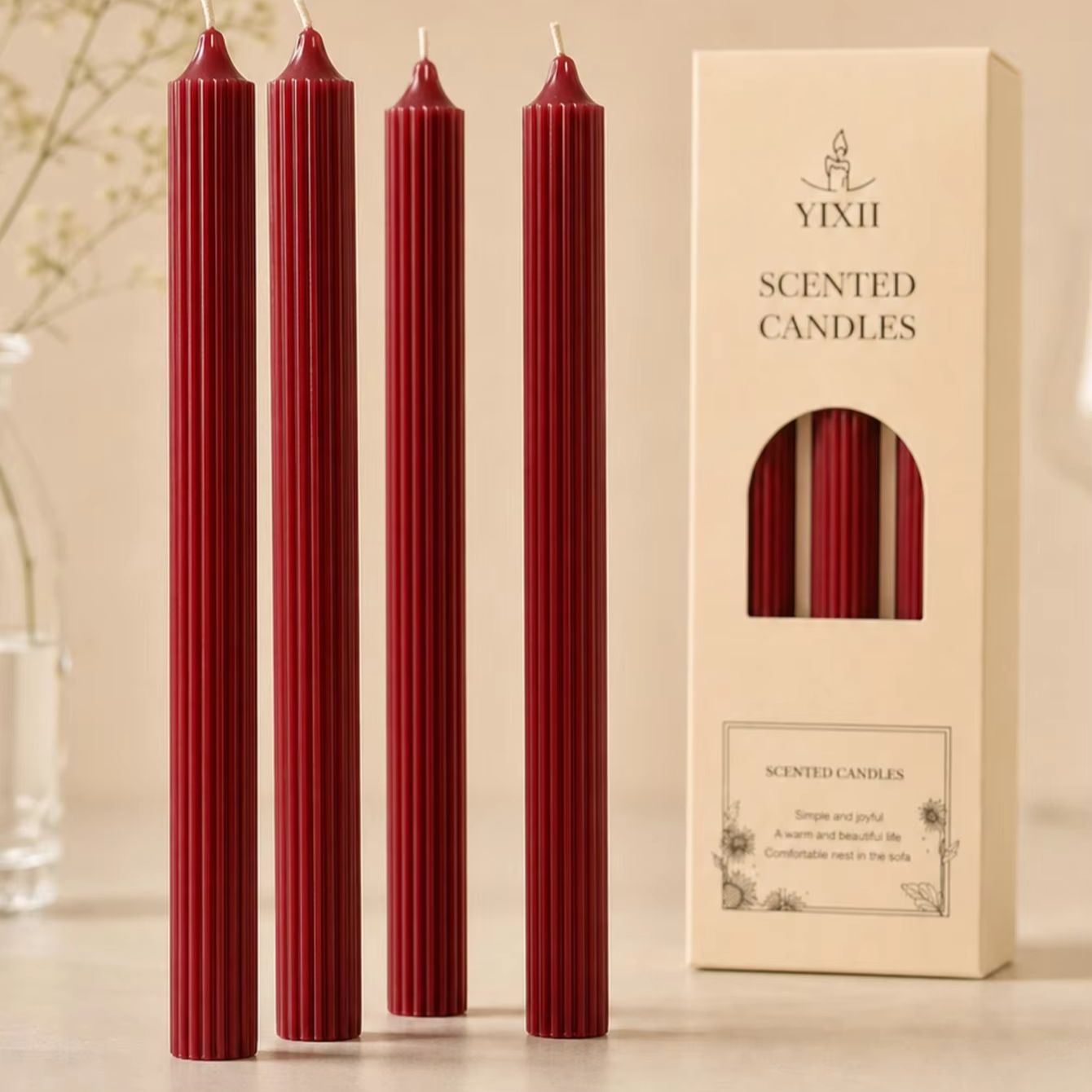 4pcs 25cm Wine Red Aromatherap - Home Fragrance No 4 review and price