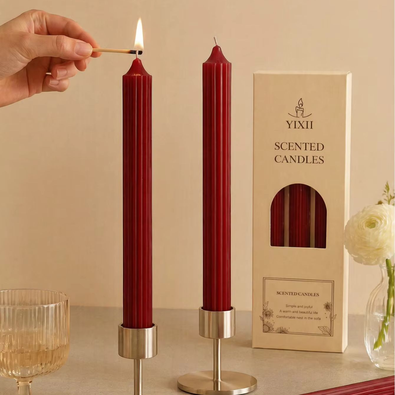 4pcs 25cm Wine Red Aromatherap - Home Fragrance No 4 review and price